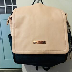 Chic Two-Tone Backpack